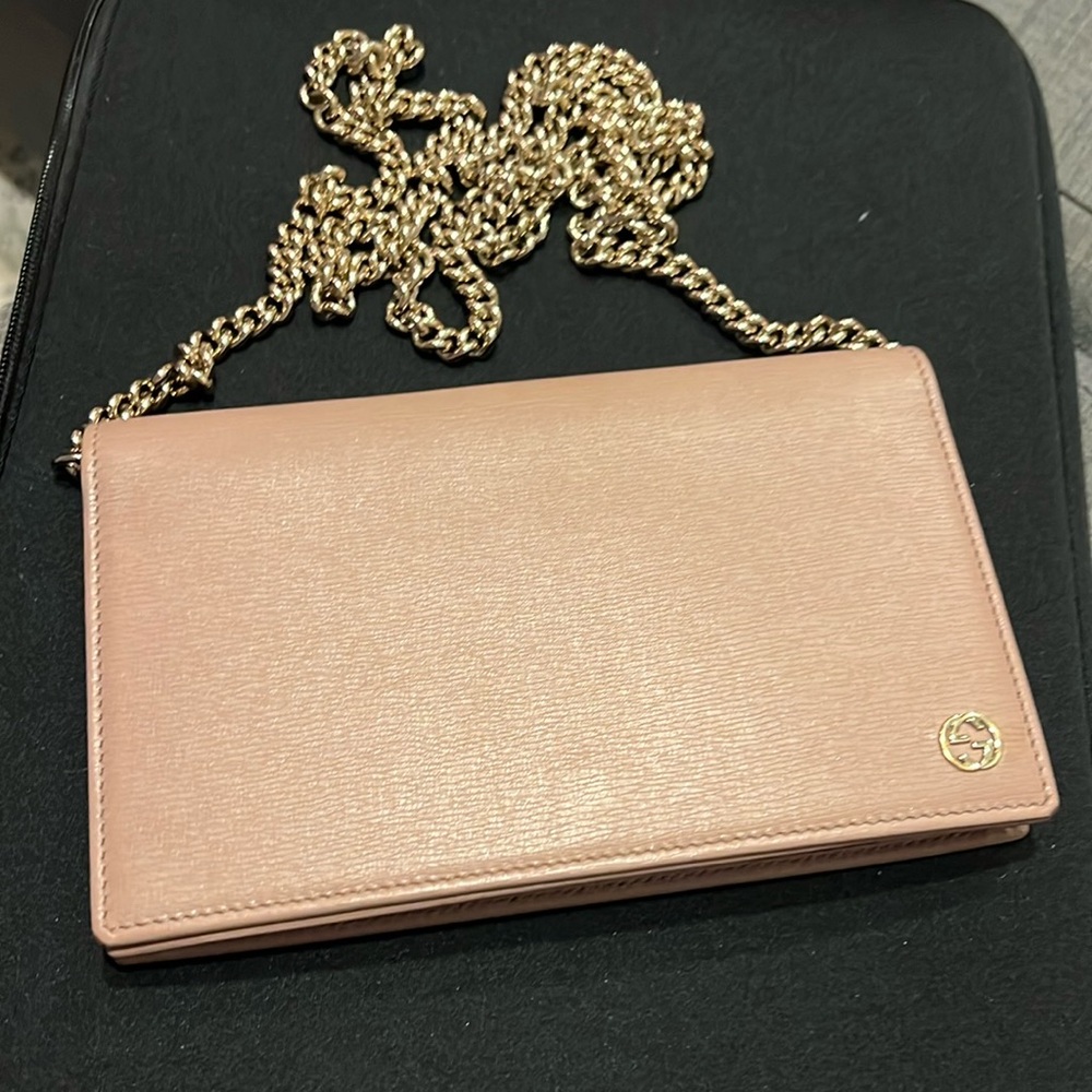 Gucci Nude Chain Wallet Purse